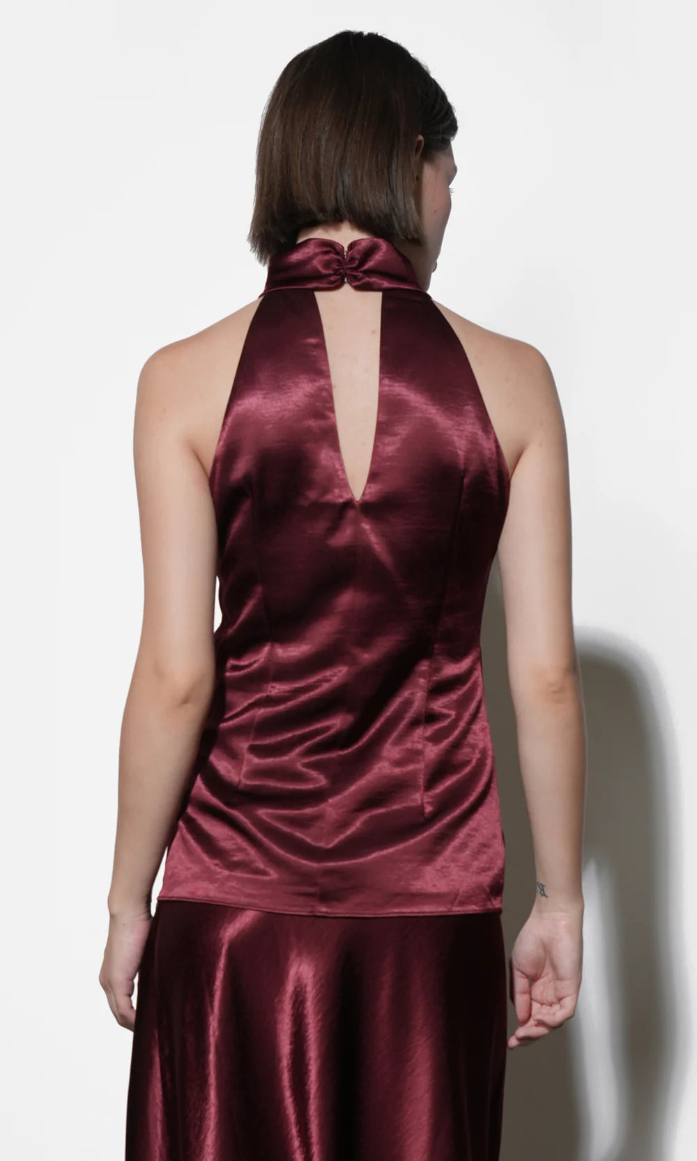 Greylin Addison Cowl Neck Halter Top