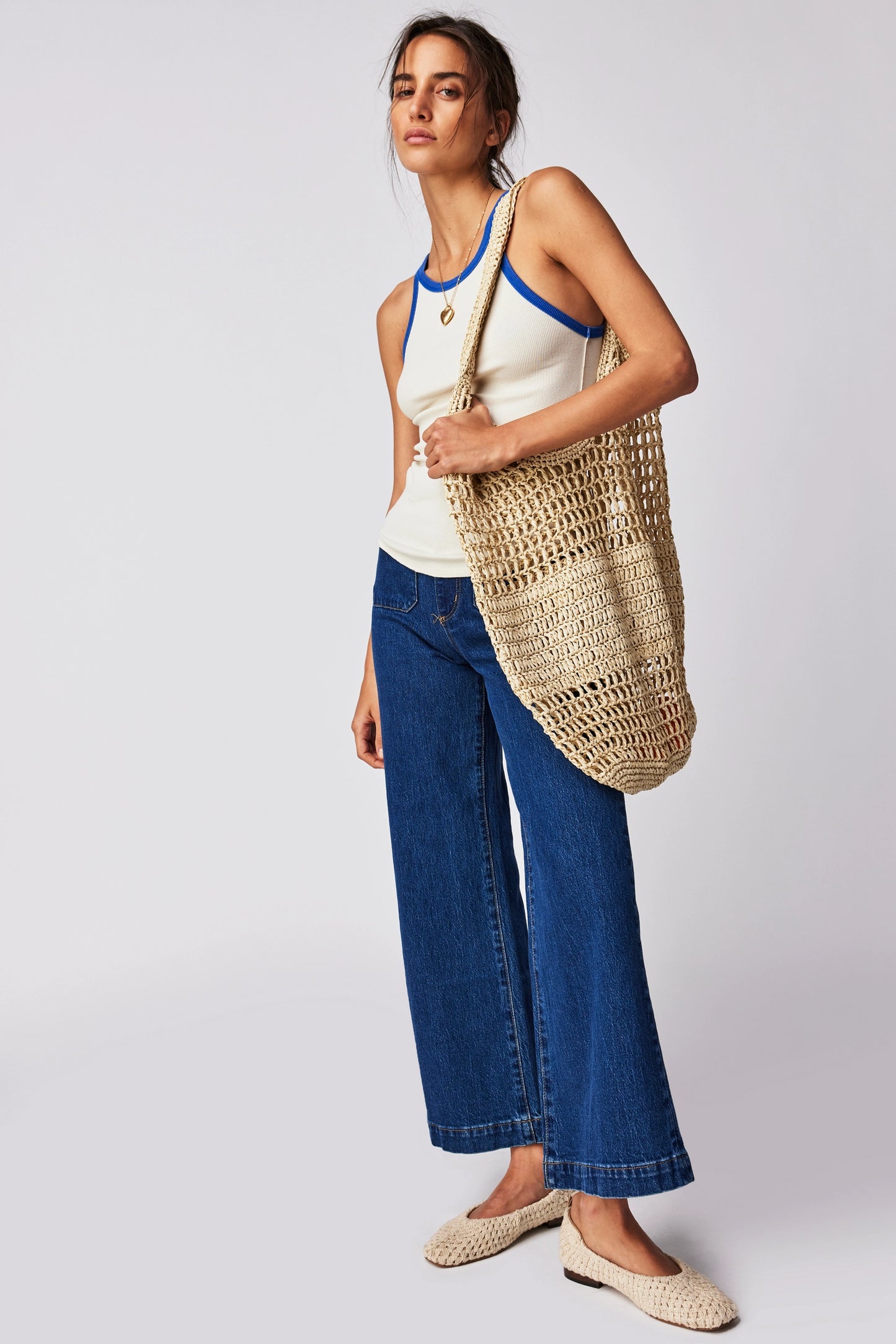 Free People Only 1 Solid Ringer Tank