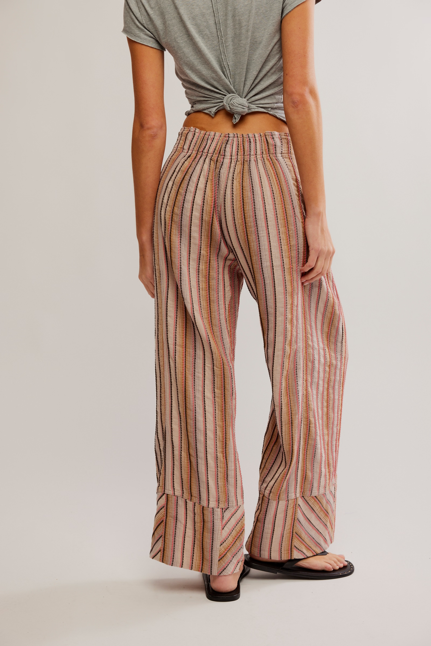 Free People Days End Striped Linen Pants