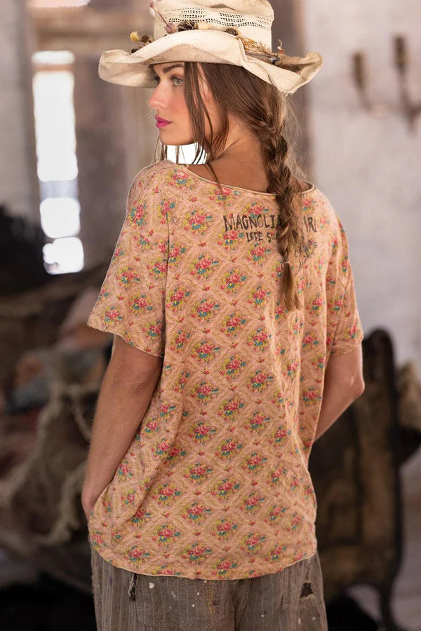Magnolia Pearl "Floral Tee" Top 2098