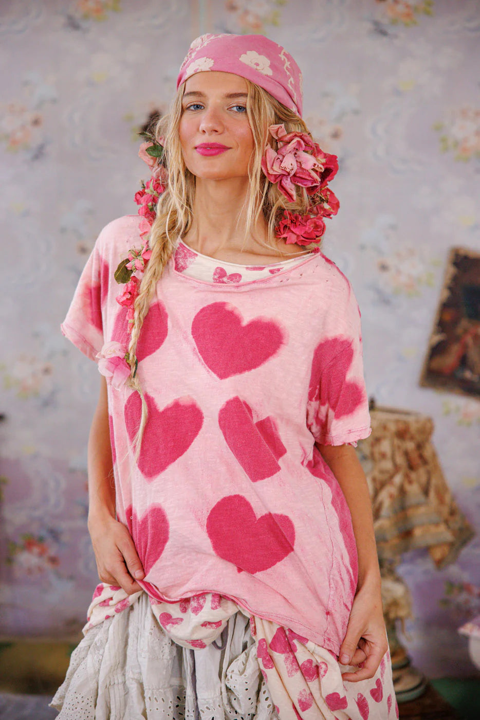 Magnolia Pearl "Faded Heart Tee" Top 2384