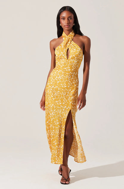 ASTR The Label Marissa Halter Neck Dress