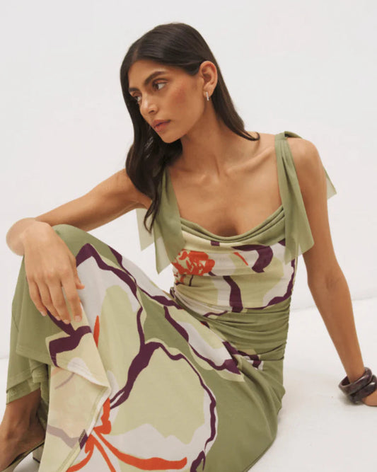 Mon Renn Lima Cowl Neck Dress