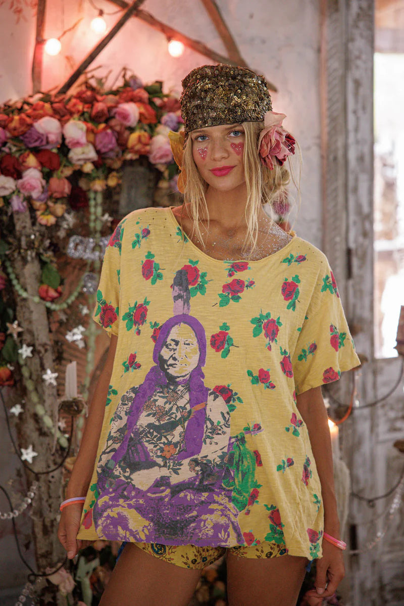 Magnolia Pearl "Soul of Yellow Roses T" Top 2673