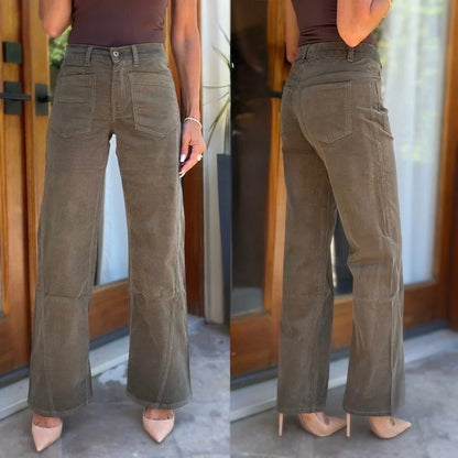 Bevy Flog Bailey Olive Velvet Cord