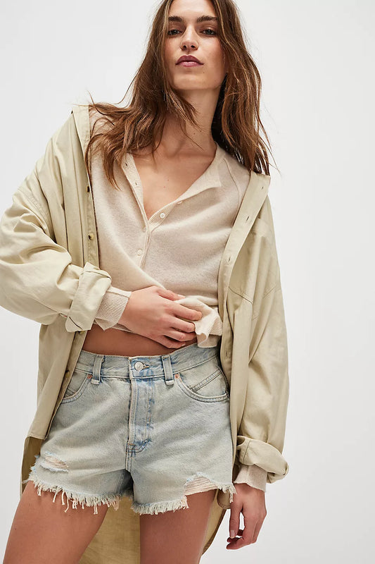 Free People Now Or Never Denim Short